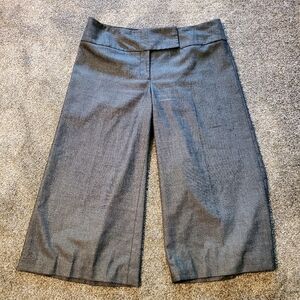 Worthington Stretch Womens Dress Capris Size 12 Metallic Gray Black